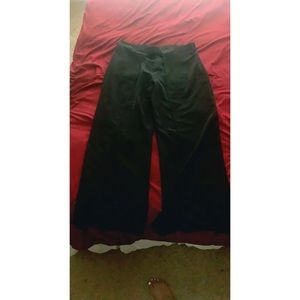 Black pants with high slit